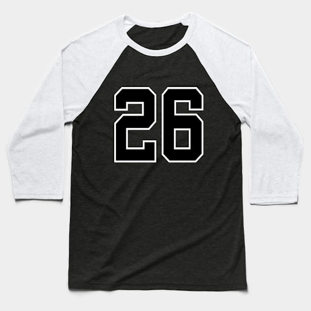 Number 26 Baseball T-Shirt by colorsplash